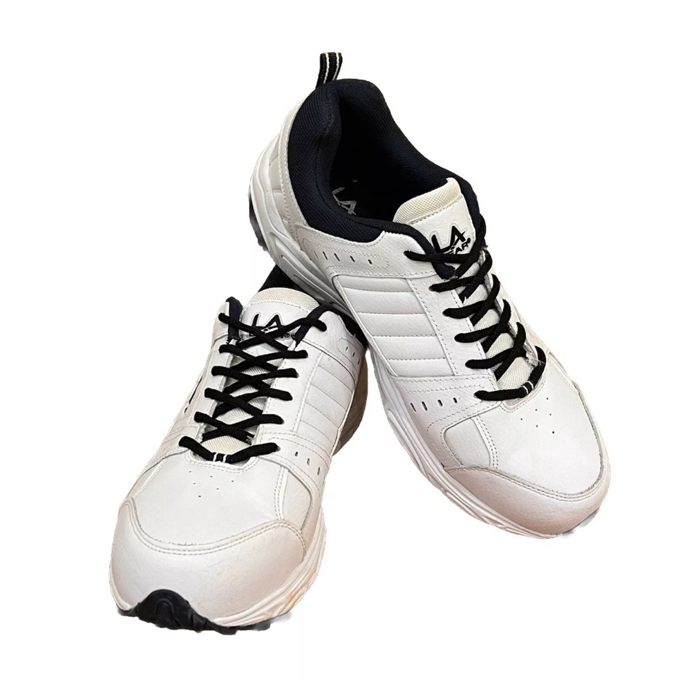 LA Gear Ultra Foam Shoes Men Size 12 W White Navy Blue Tennis Active Sneaker